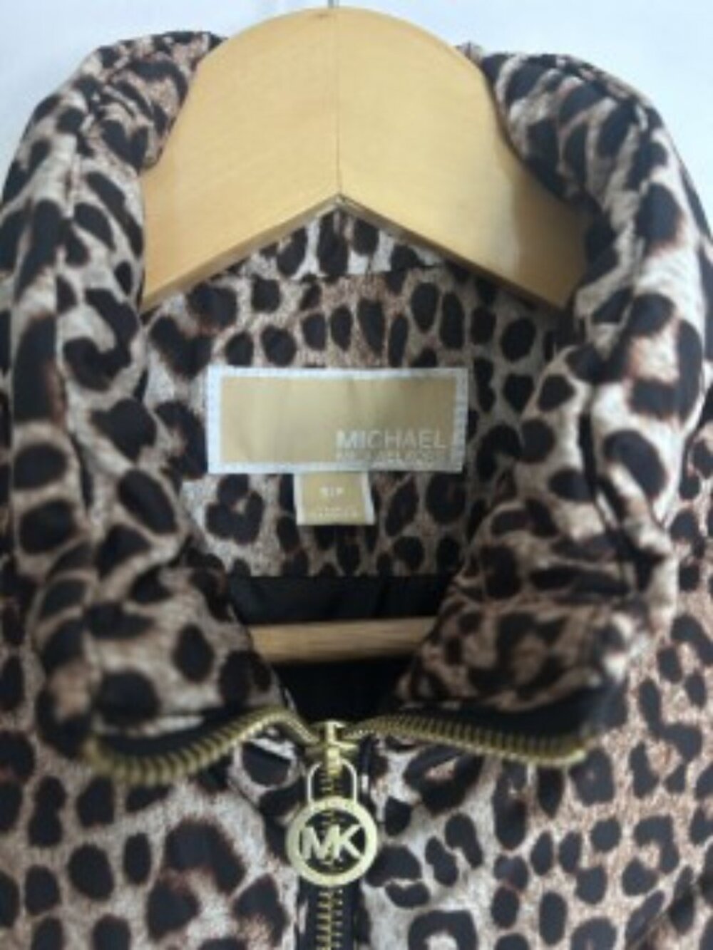 Michael Kors Leopard Print Puffer Vest Small - Picture 2 of 4
